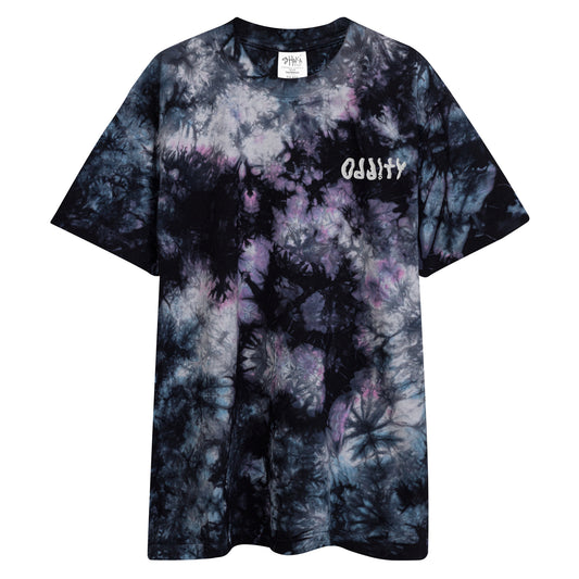 ODDITY LOGO EMBROIDERED OVERSIZED TIE-DYE TEE